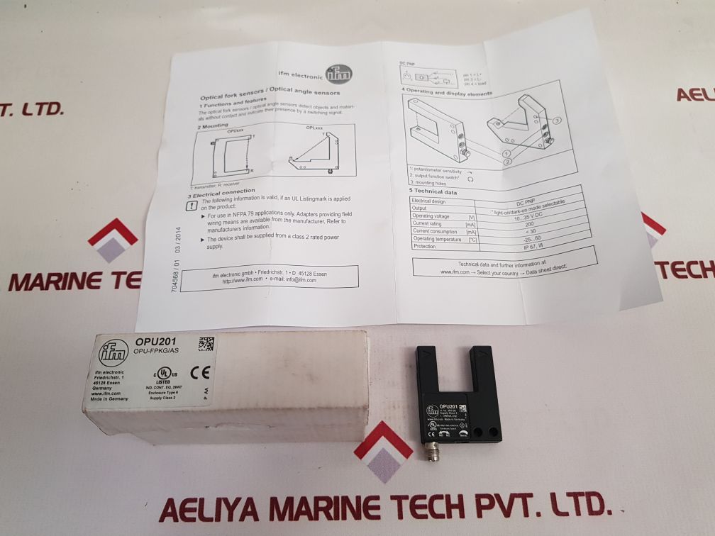 Ifm Opu201 Optical Fork Sensor