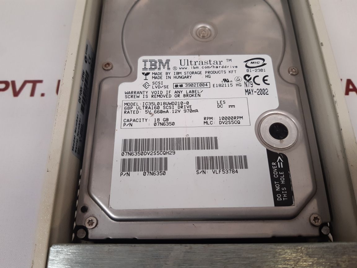 Ibm Ultrastar Ic35L018Uwd210-0 Drive   