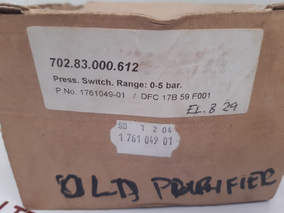 Sauter Dfc17B59 F001 Pressure Controller Switch