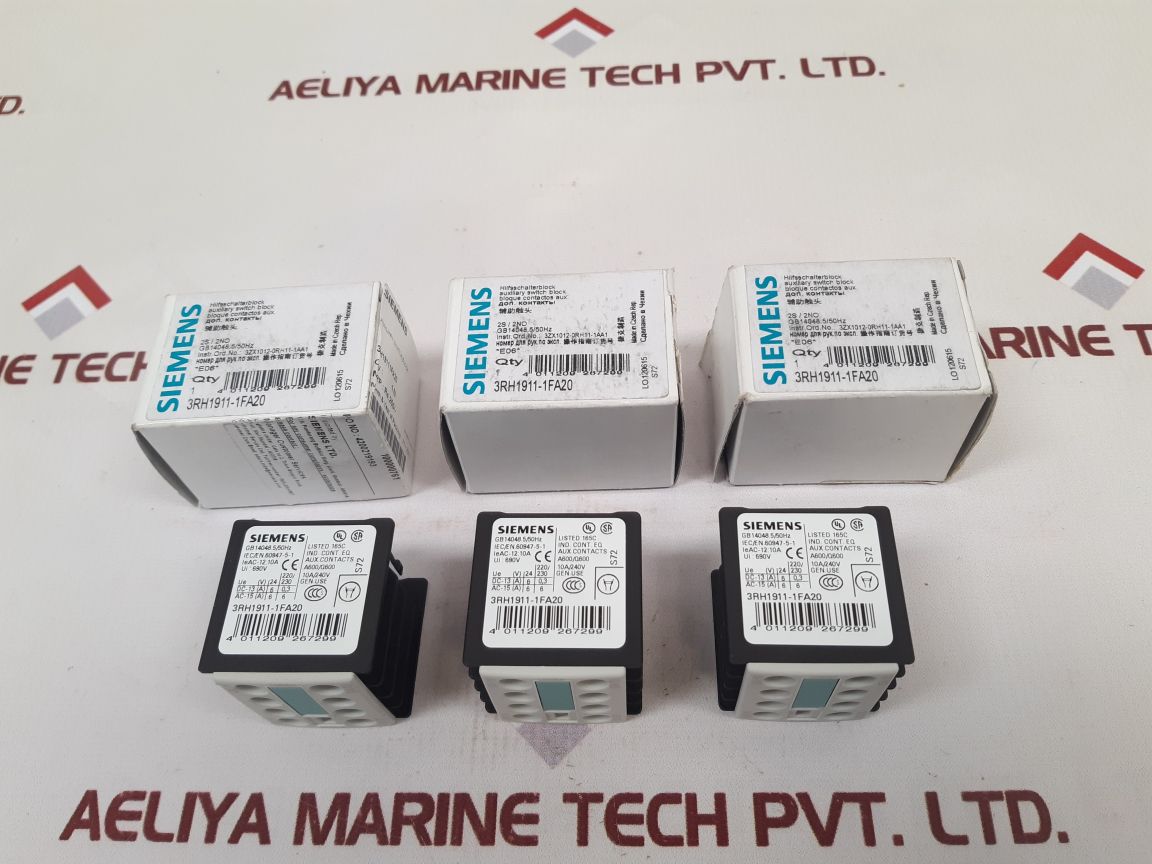 Siemens 3Rh1911-1Fa20 Auxiliary Contact Block