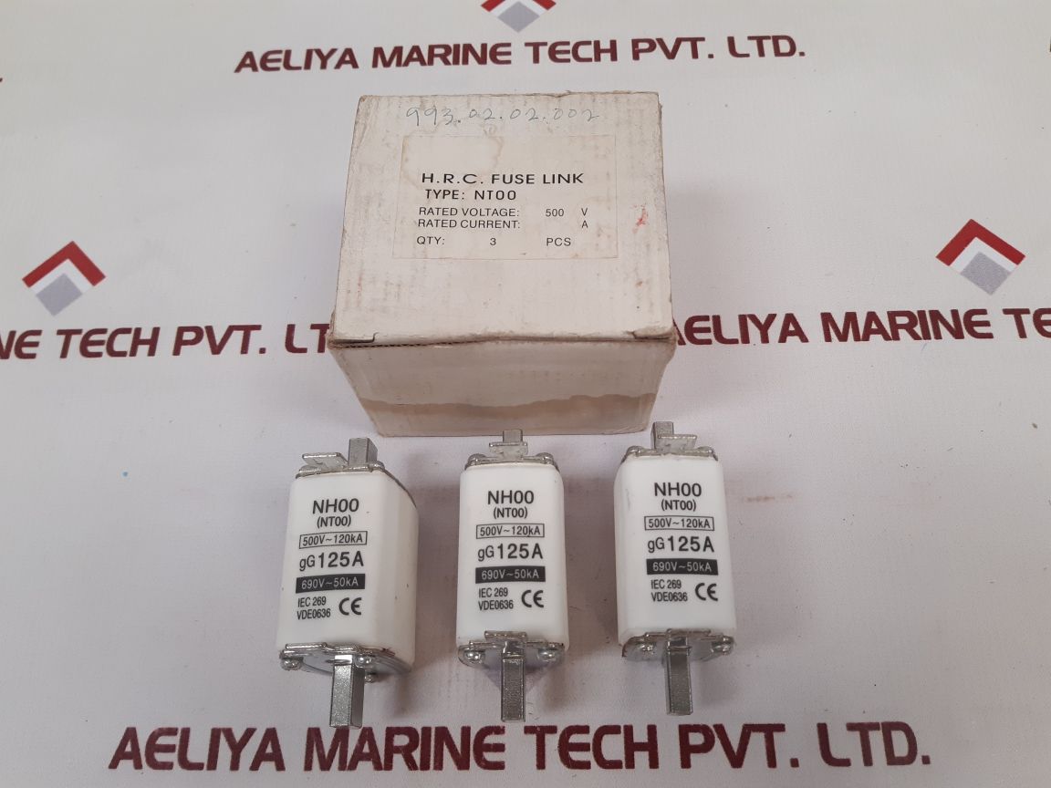 Set Of 3X H.R.C. Nh00(Nt00) Fuse Link