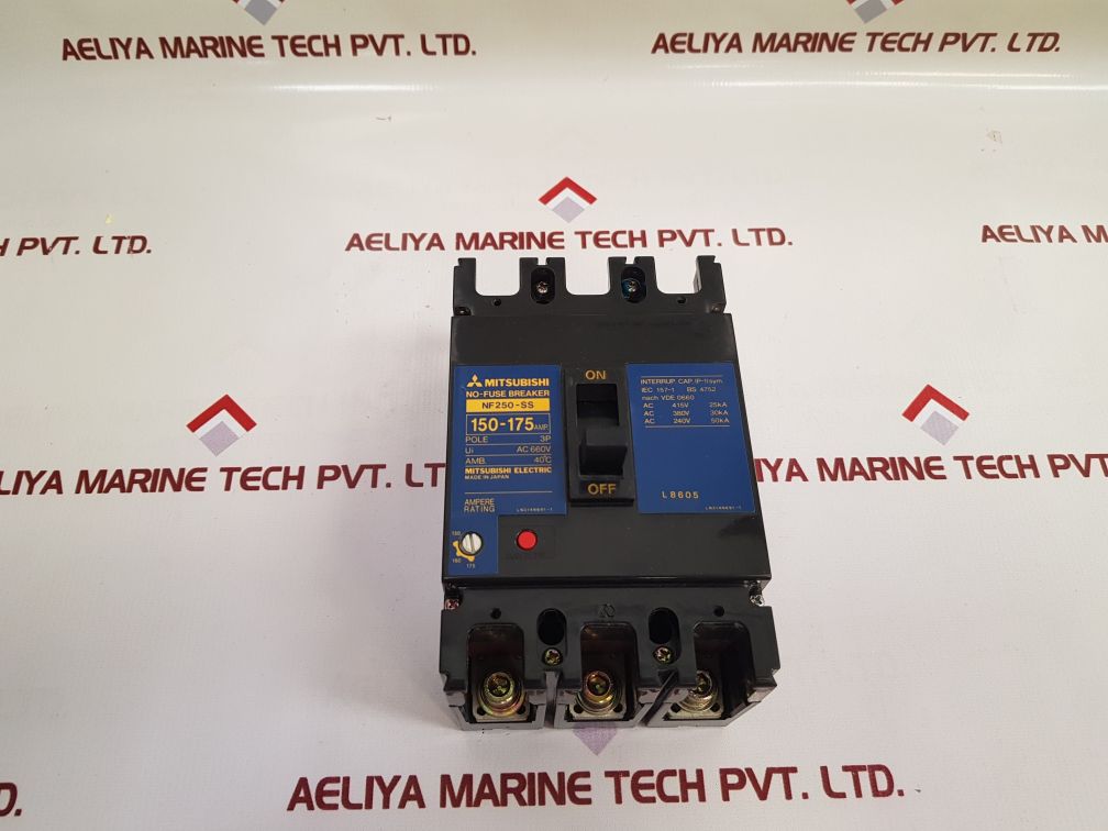 Mitsubishi Nf250-ss Circuit Breaker 150-175 Amp