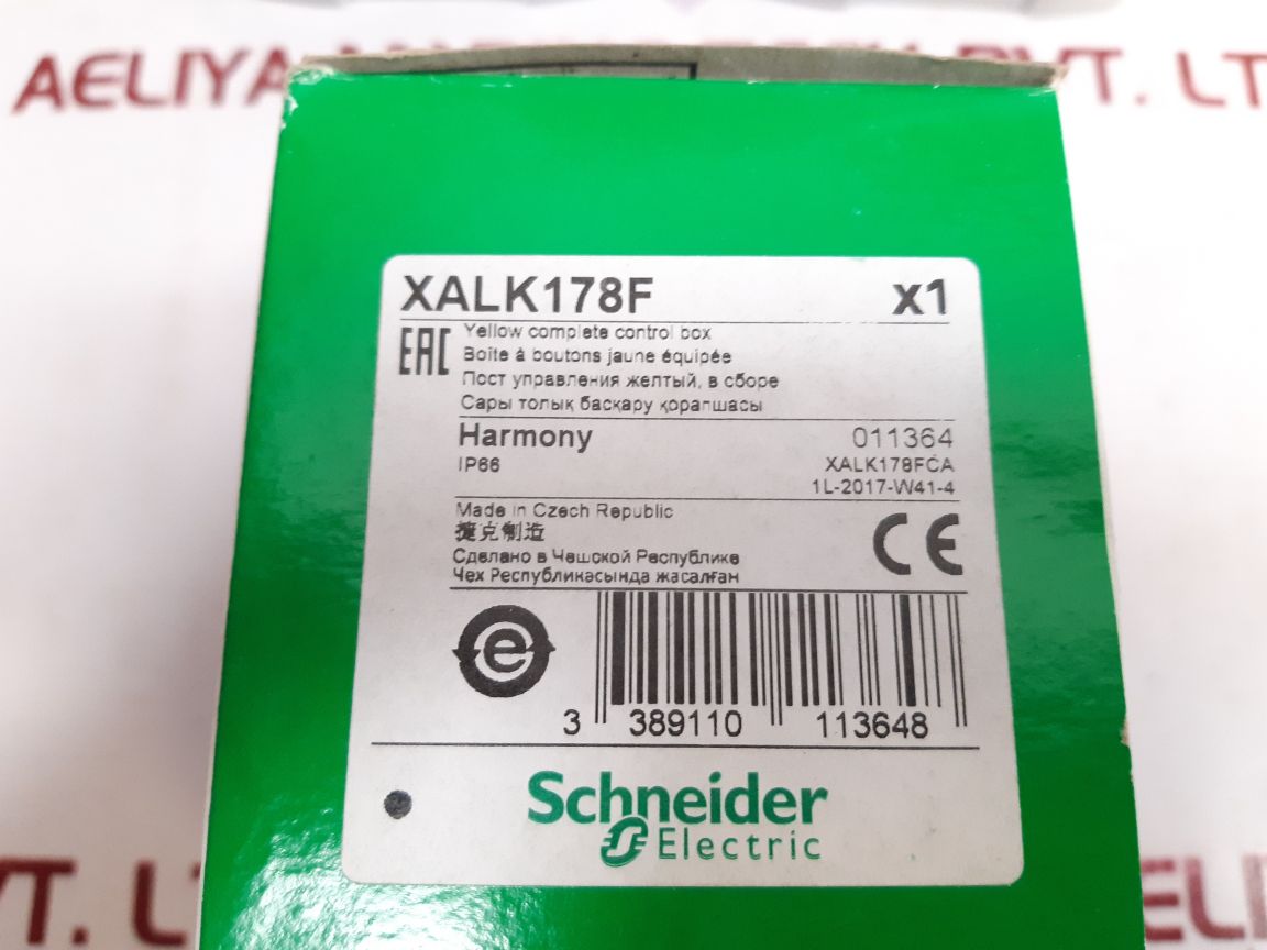 Schneider Electric Xalk178F Yellow Enclosure Push Button Control Box