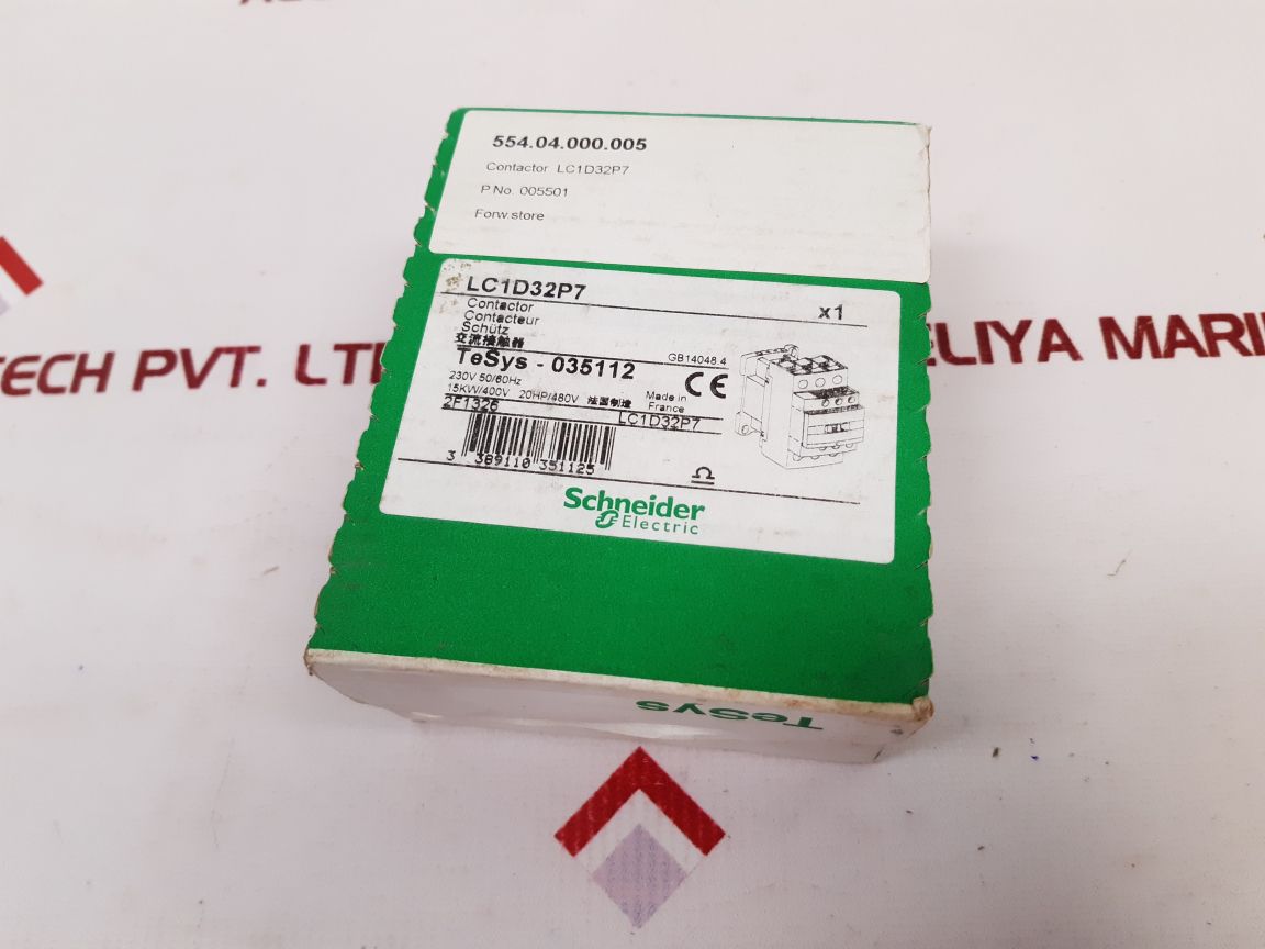 Schneider Electric Lc1D32 Contactor 50A