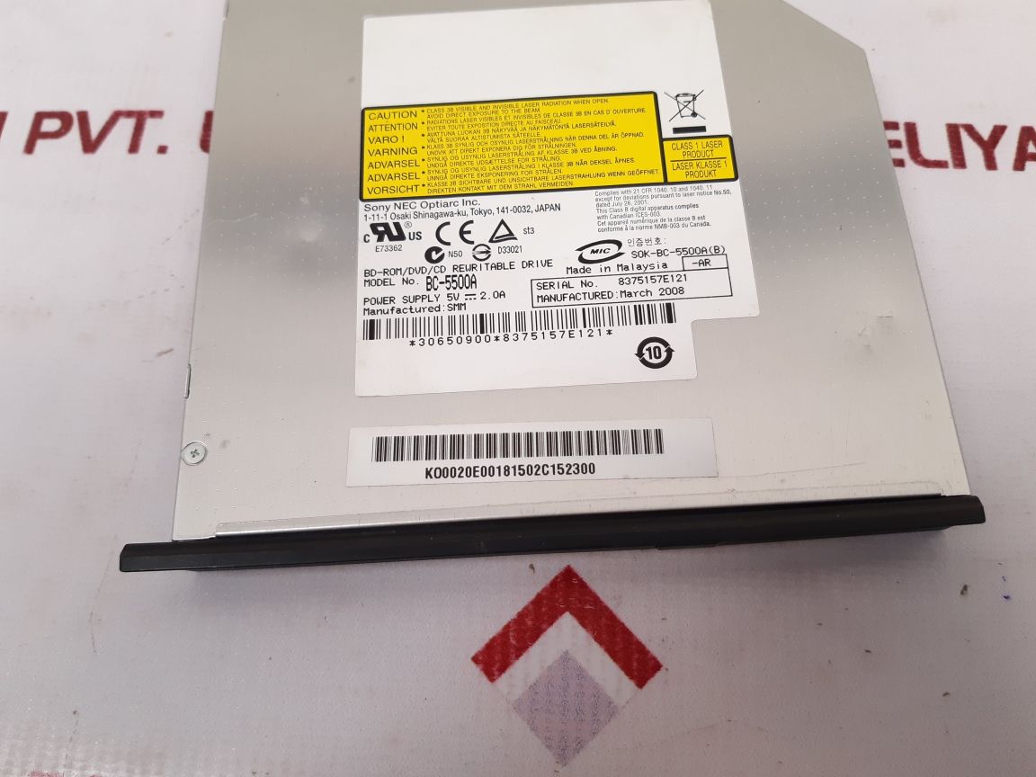 Sony Optiarc Bc-5500A Bd-rom/Dvd/Cd Rewritable Drive