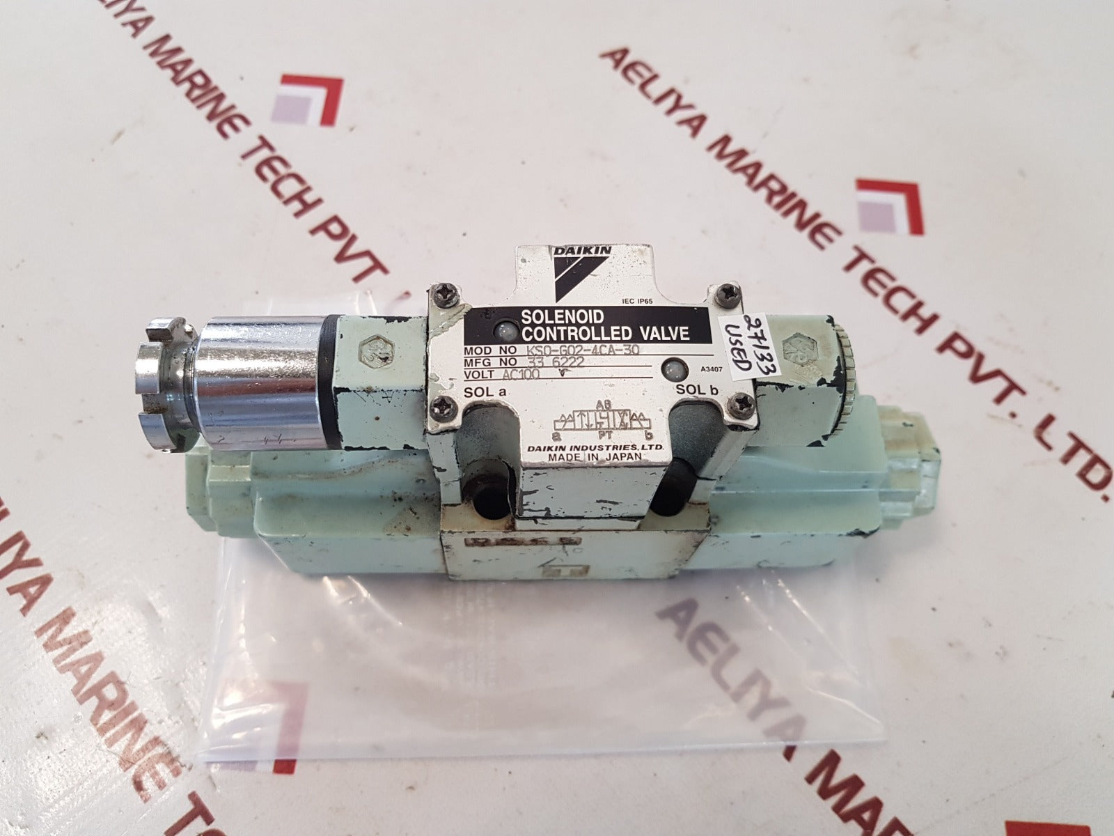 Daikin Kso-g02-4Ca-30 622K Solenoid Controlled Valve
