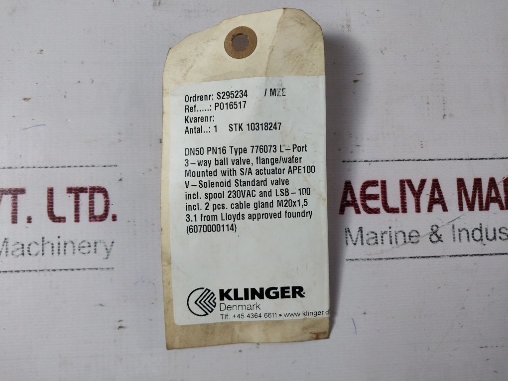 Klinger 100 F7/10Q22 Actuators With Lsb-100 Valve Monitoring Indicator