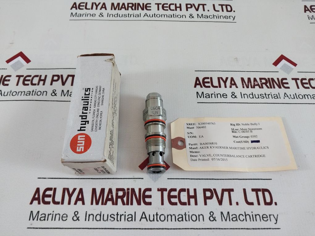 Sun Hydraulics Cbca-lin Counterbalance Valve Free Shipping