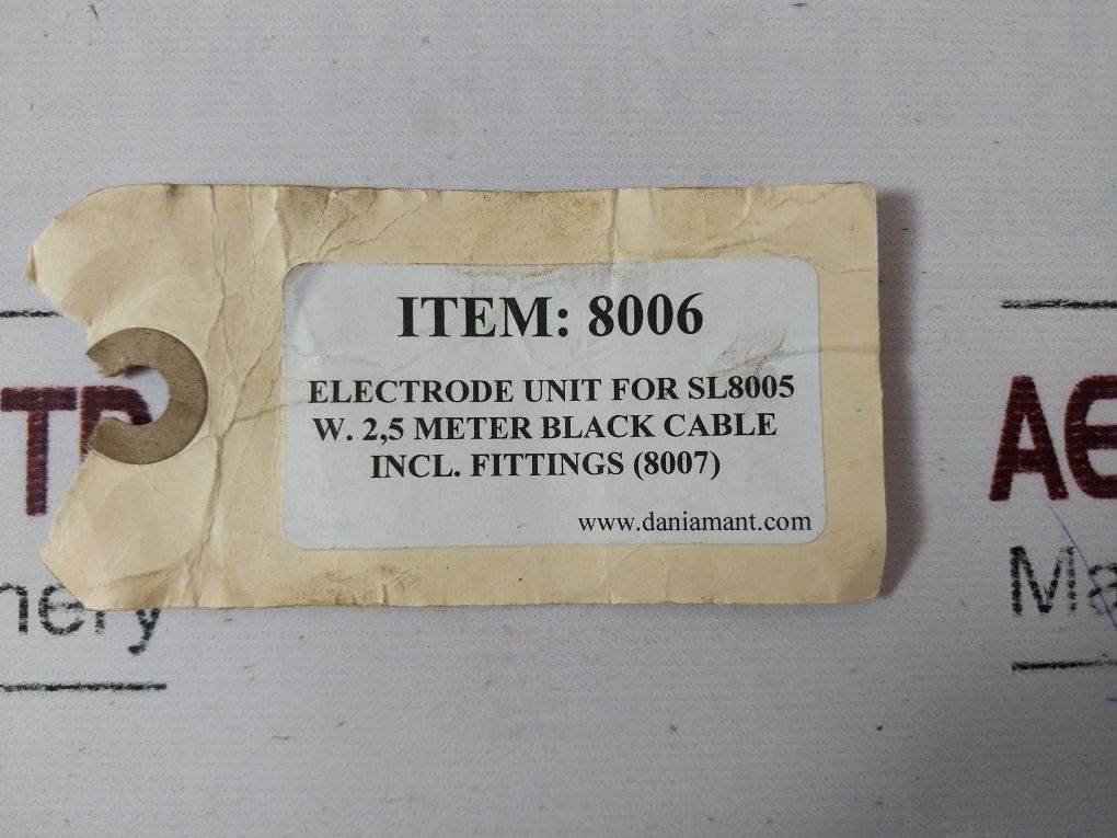 Daniamant 8006 Electrode Unit With 2,5 Meter Black Cable