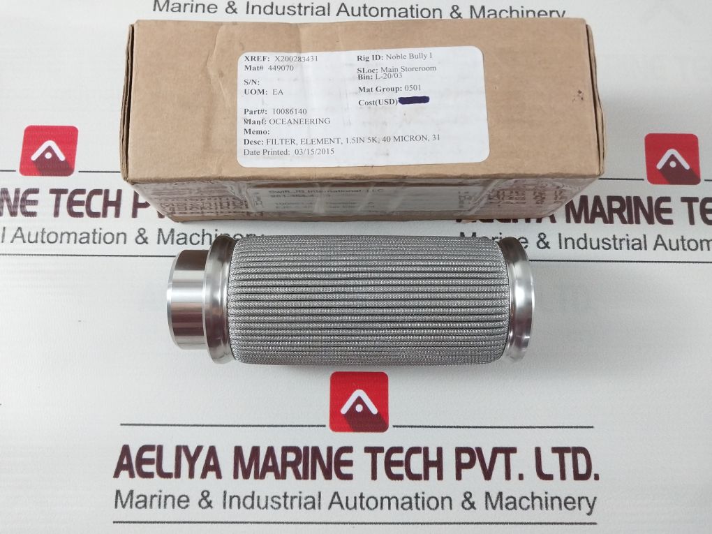 Swift-jb International Fje-5-40 Revision: A Filter Element