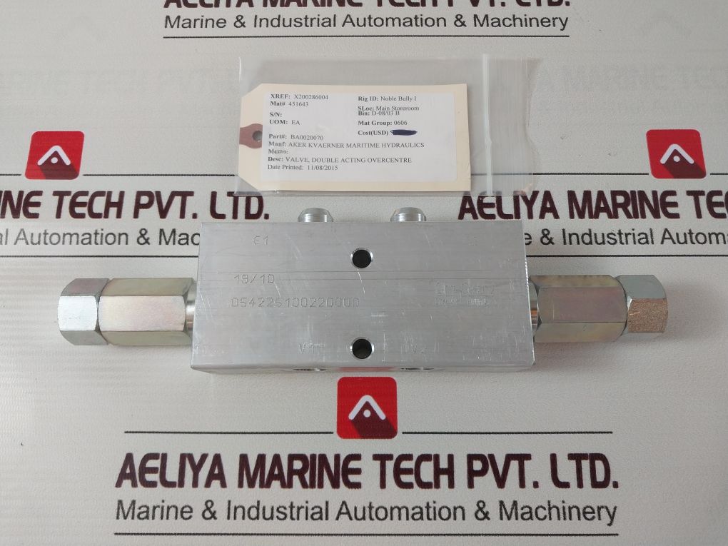 Oil Control/Rexroth 054225100220000 Double Acting Overcentre Valve