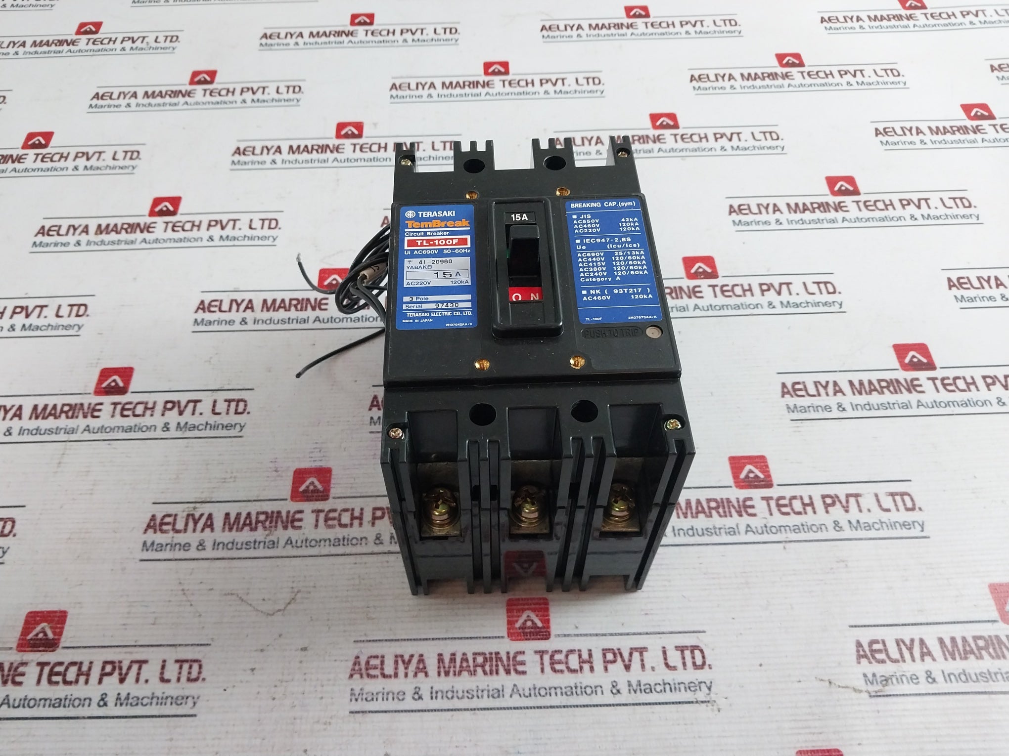 Terasaki Tl-100F Current Limiting Circuit Breaker 15A 3-pole Ac220V