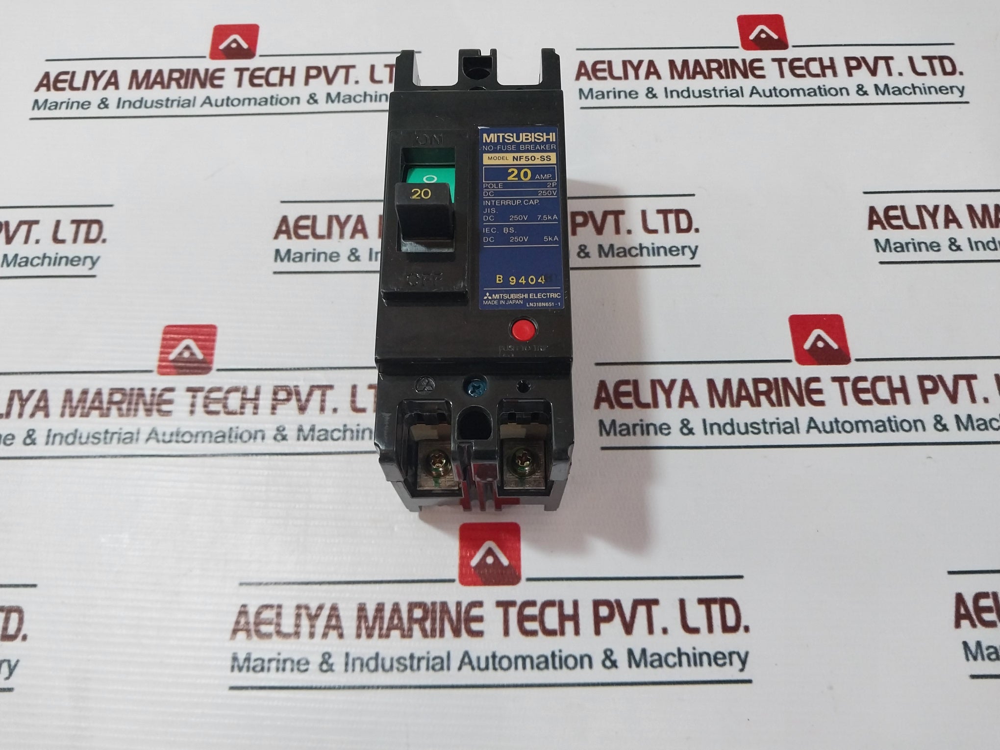 Mitsubishi Nf50-ss 2 Pole No-fuse Circuit Breaker 20A Dc250V