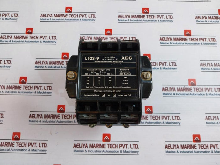 Aeg L103-9 Actuating Voltage See Coil 100A 500V~