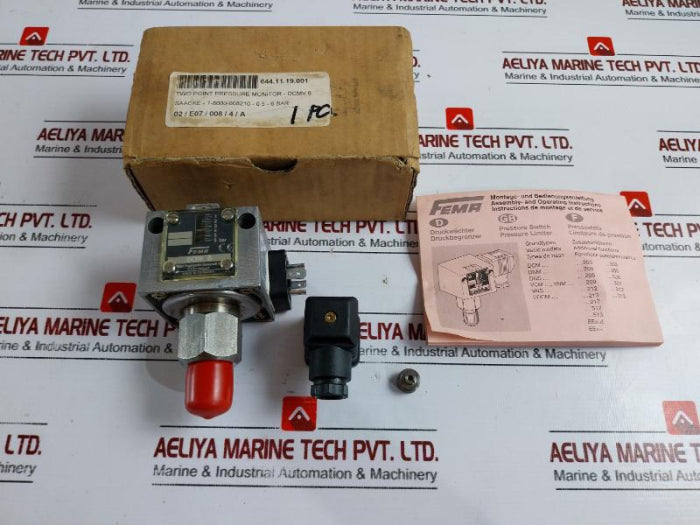 Fema Dcmv 6 Pressure Switch 0.5-6 Bar 16 Bar Max Ip54