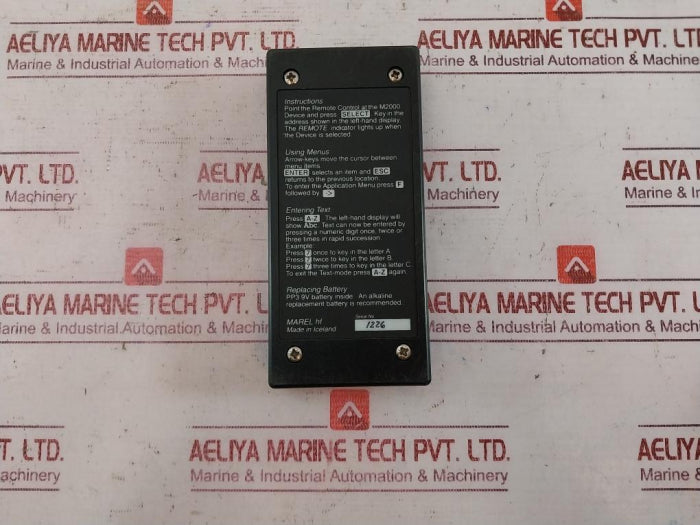 Marel Mr-1 Remote Control Unit M 2000 Series