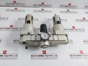 Nojpc Ar 5000 Pneumatic Filter Regulator Lubricator 0-150 Psi