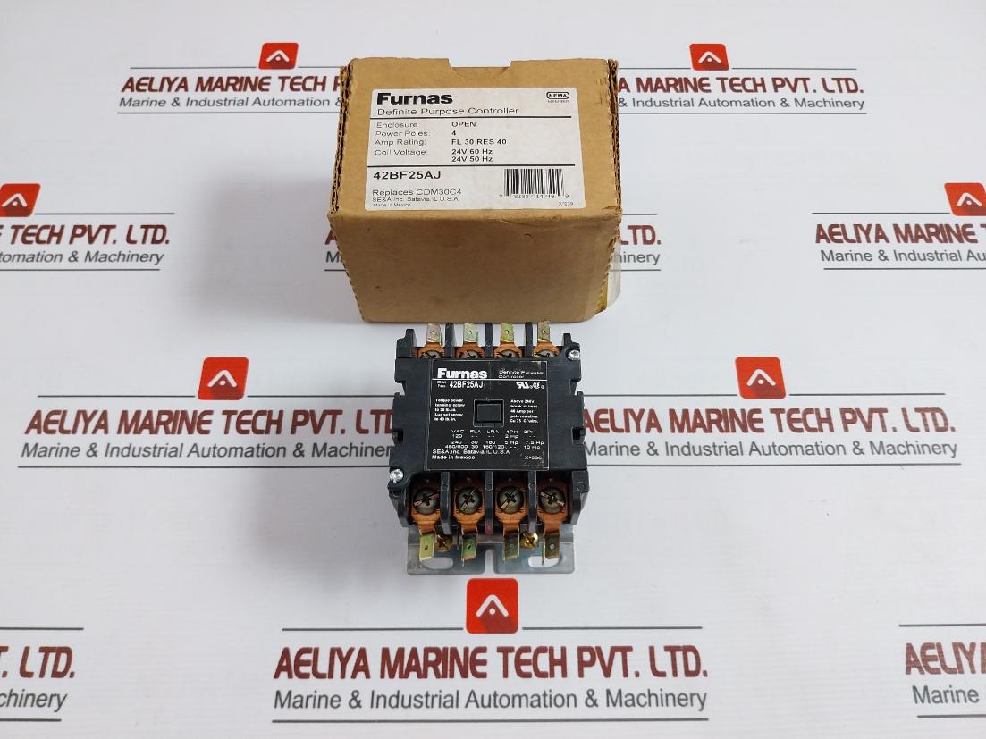 Furnas 42Bf25Aj 4 Pole Definite Purpose Controller 24V 50/60Hz Fl 30A