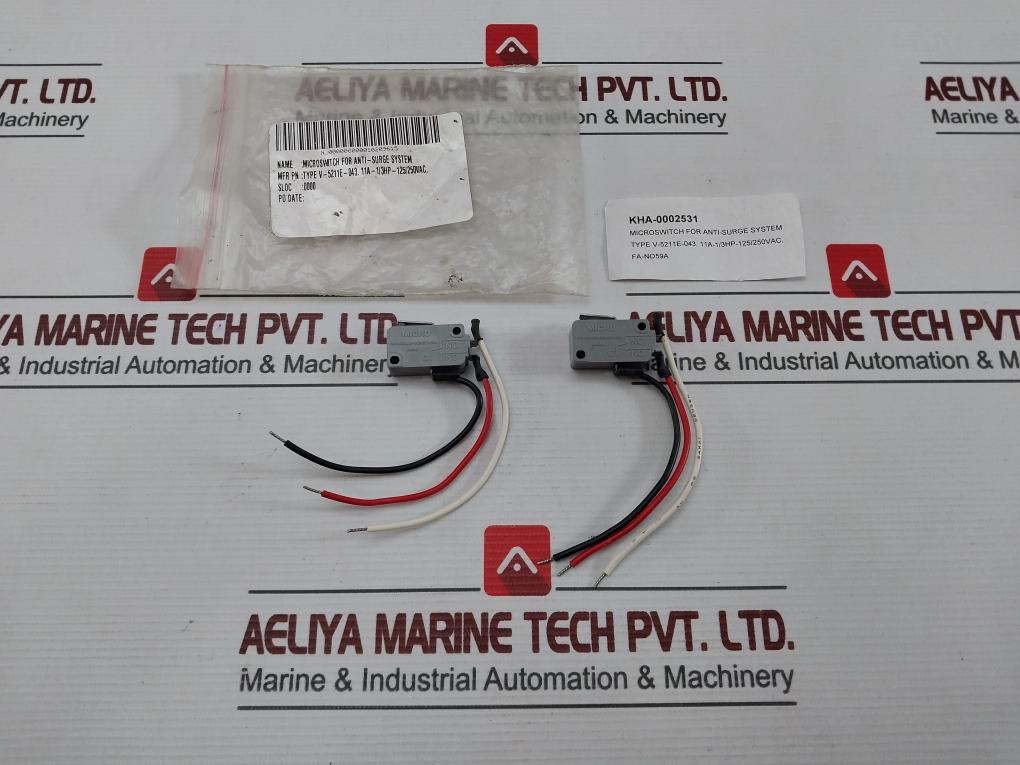 Lot Of 2X V-5211E-043 Microswitch For Anti-surge System 11A 2 Brand Yamatake-honeywell New