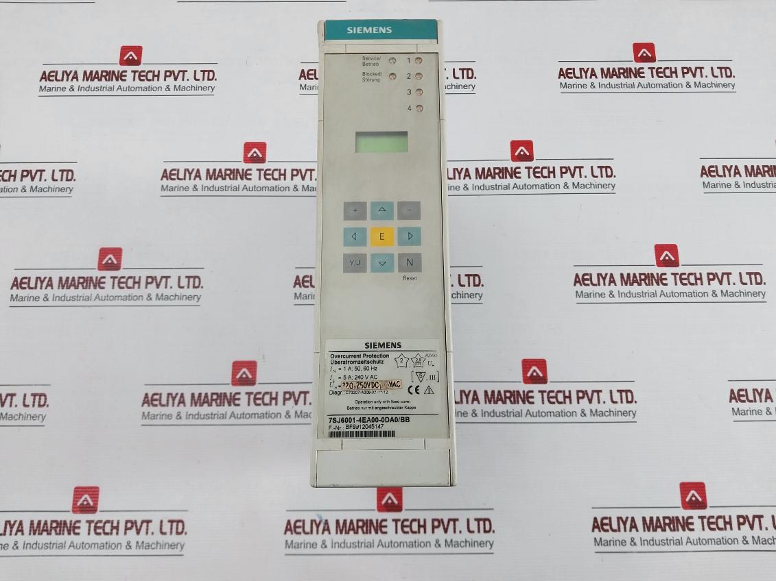 Siemens 7Sj600 Overcurrent Protection Relay 7Sj6001-4Ea00-0Da0/Bb