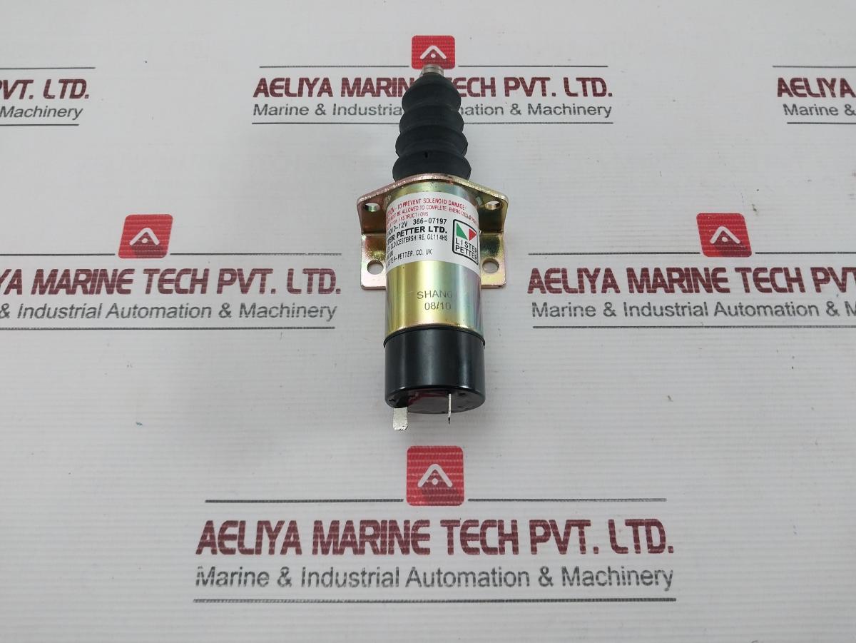 366-07197 Lister Petter Solenoid 12V Fuel Stop