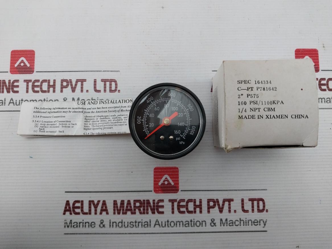 Pressure Gauge Ametek P781642 160Psi