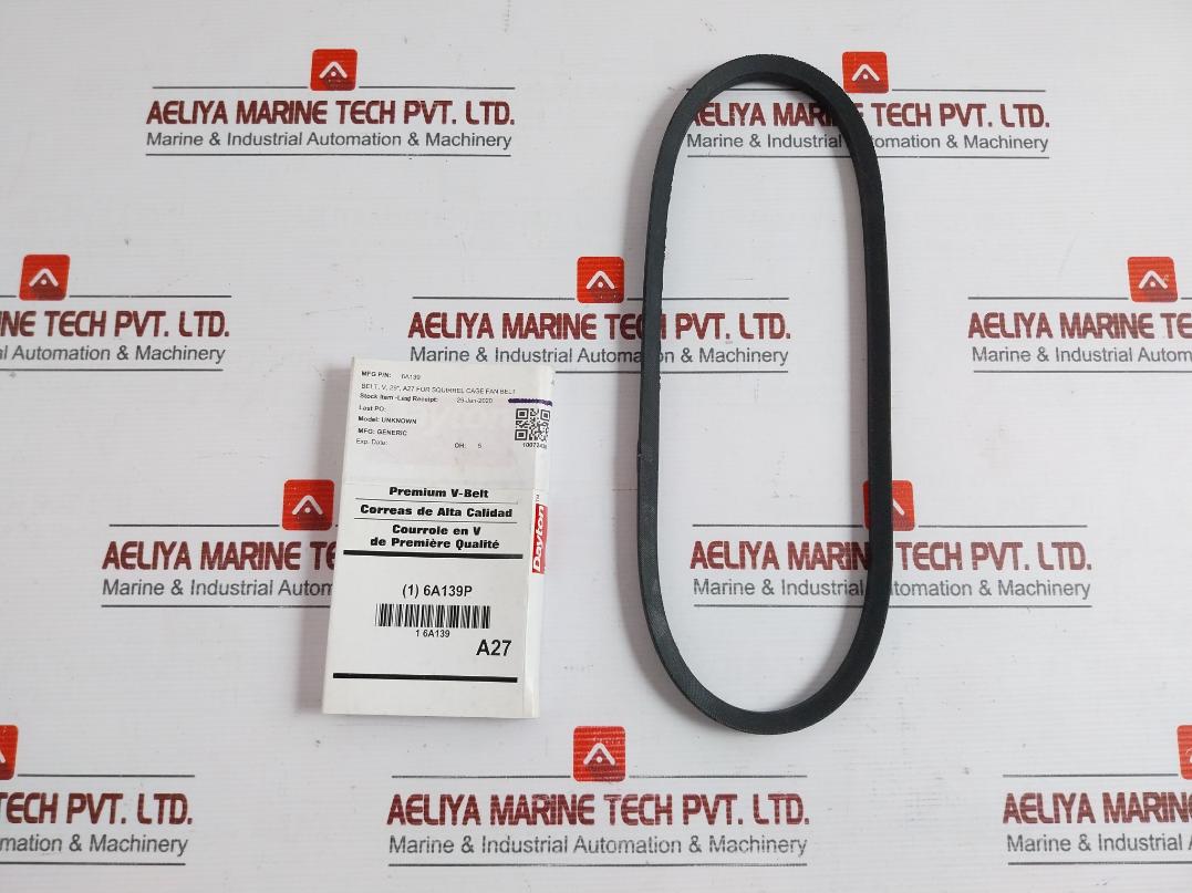6A139 Fan Belt For Squirrel Cage Type-v Length-29 Inch Dayton Brand