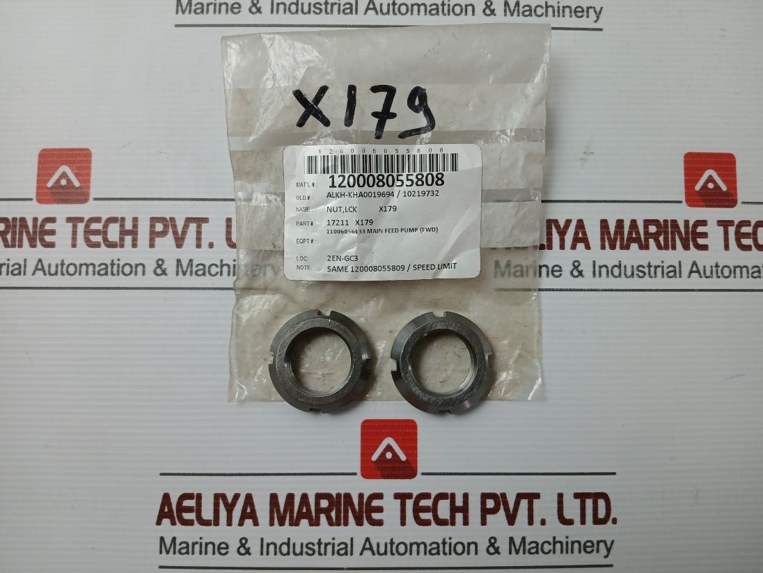 Lot Of 3X Lock Nut Fastener For Main Feed Pump 17211 X179 N05