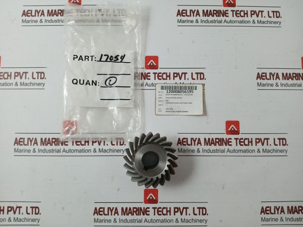 Spiral Bevel Gear For Main Feed Pump X38 In 800 Gm