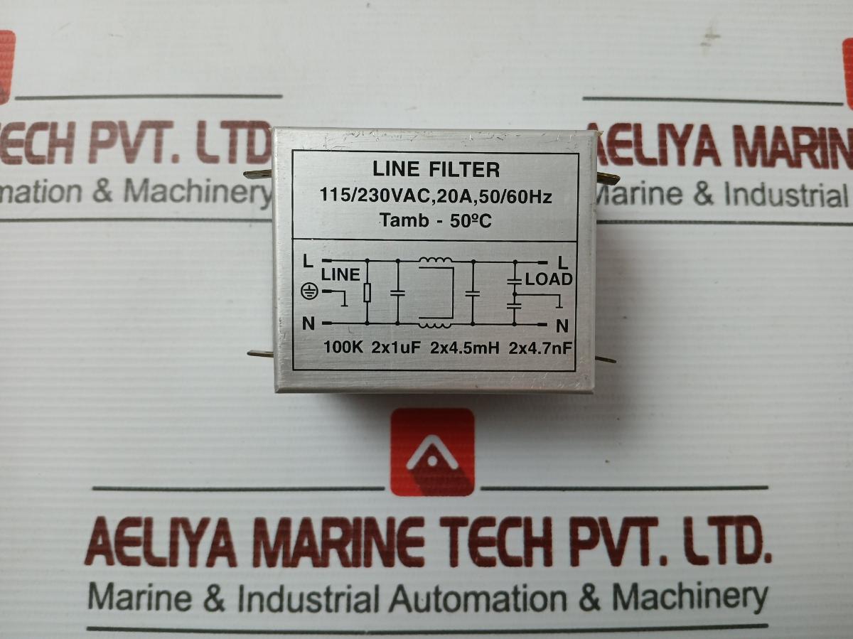 Tamb - 50˚C Line Filter 115/230Vac,20A,50/60Hz