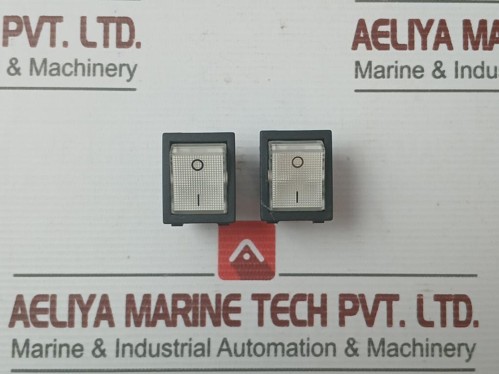 Lot Of 2X Europa White Light Rocker Switch 250Vac T120/55