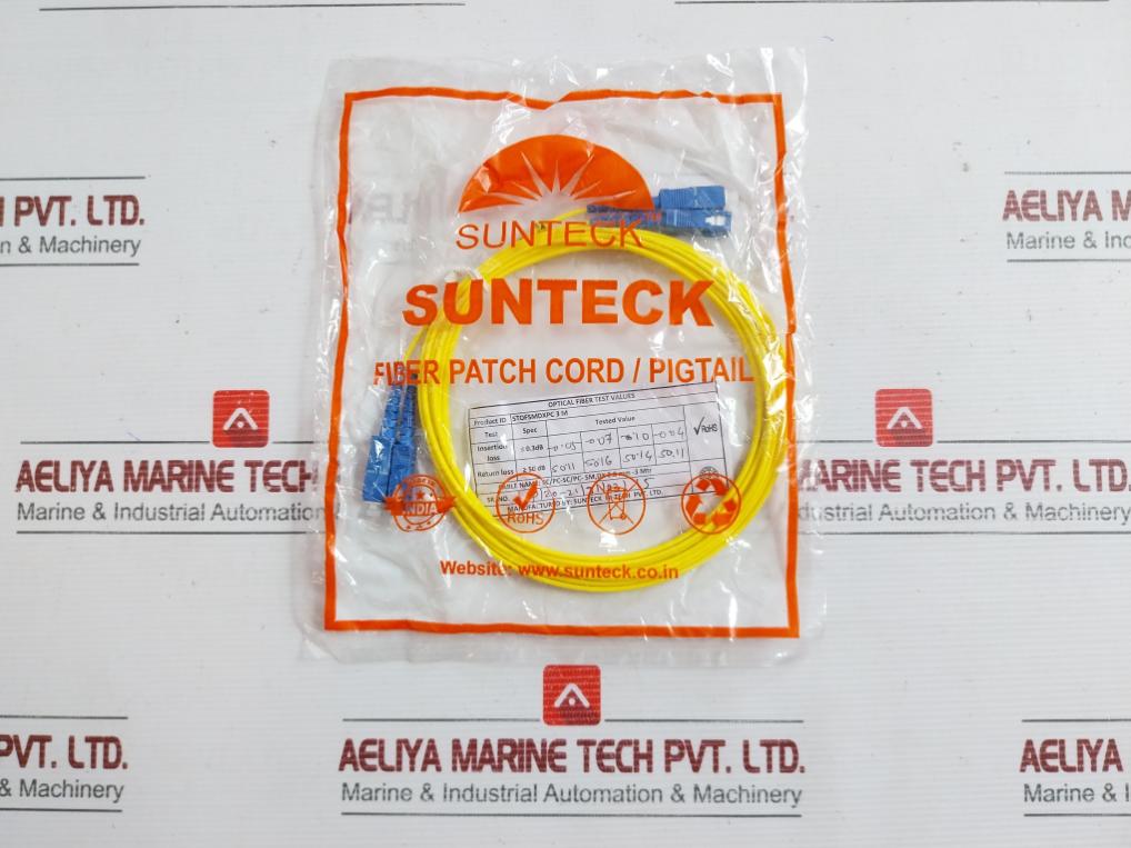 New Condition Sunteck Stofsmdxpc Single Mode Fiber Patch Cord Cable 3M Sc-pc
