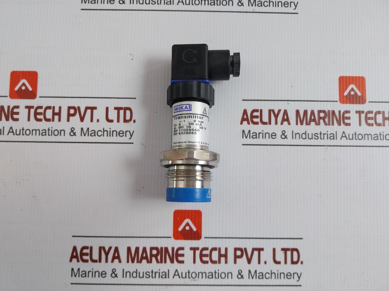 Pressure Transmitter Wika S-11 -1 To 0 Bar 4-20 Ma