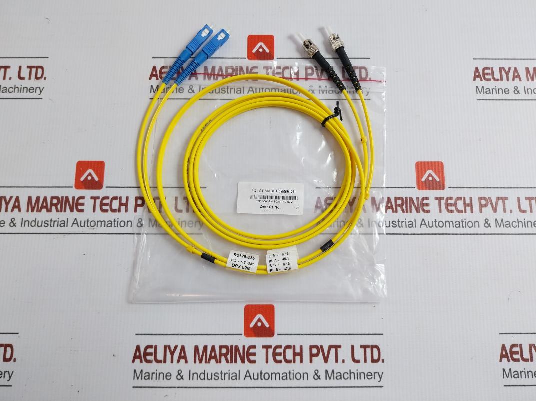 Duplex Fiber Optic Cable Ftek-Dx-Sm-Sc/St-Pc-02m Sc-St Sm Dpx 02m (9/125) Condition In New