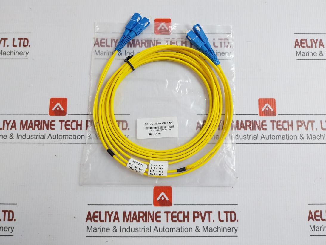 Fiber Optic Cable Ftek-Dx-Sm-Sc/Sc-Pc-03m Sc-Sc Sm Dpx 03m (9/125) - Rlb-46.7