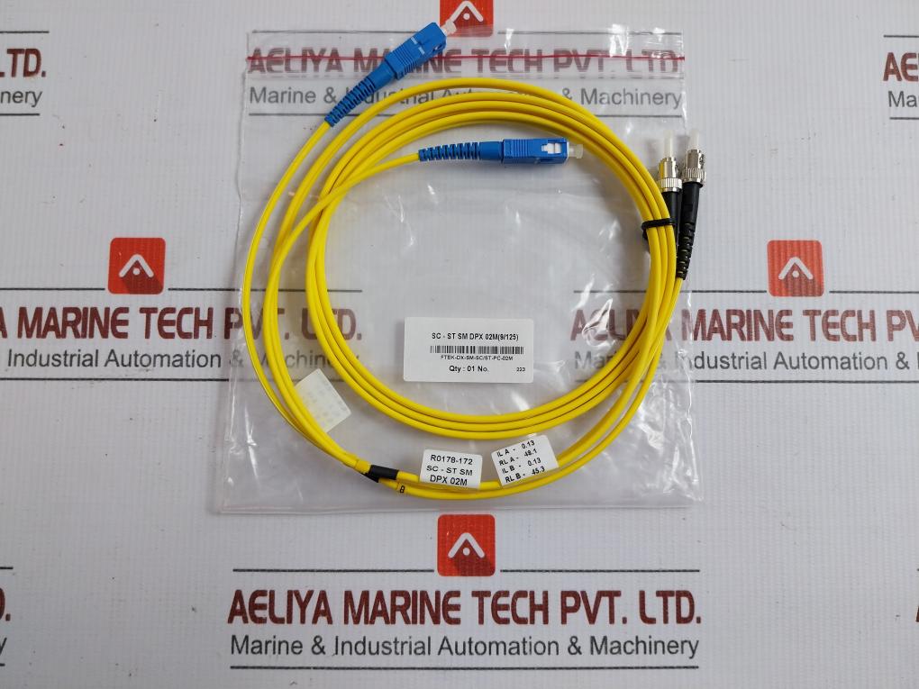 Condition In New Ftek-Dx-Sm-Sc/St-Pc-02m Duplex Fiber Optic Patch Cable Set 2m