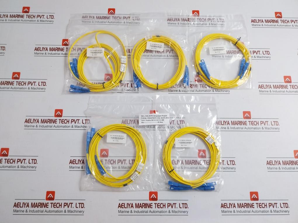 Ftek-Dx-Sm-Sc/Sc-Pc-03m Duplex Fiber Optic Patch Cable Set 3m