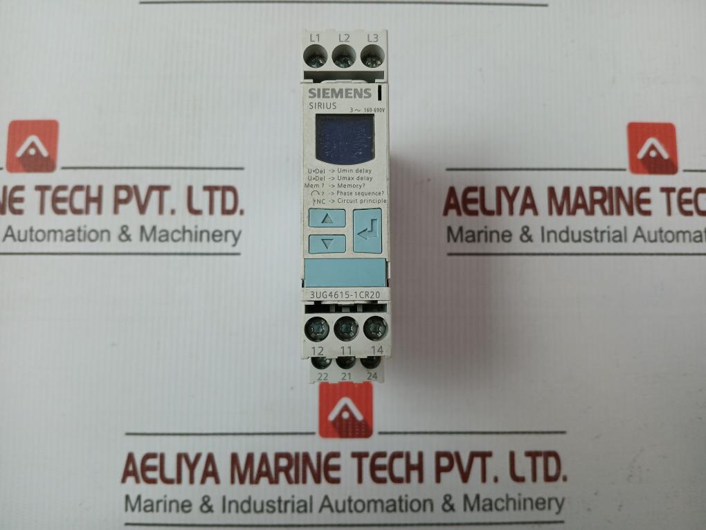 3Ug4615-1Cr20 Phase Monitoring Relay 690V - Siemens
