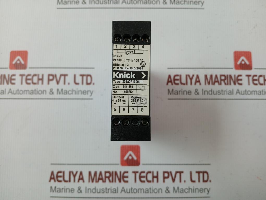 Part No. 205a7a1000l By Knick Temperature Resistance Transmitter 4-20ma Condition New