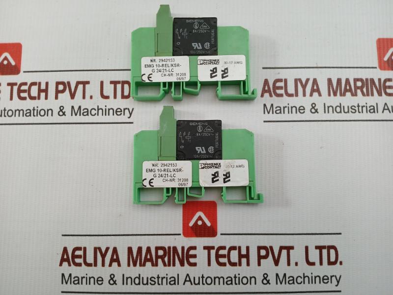 Lot Of 2X Phoenix Contact 30-12 Awg 2942153 Relay Module