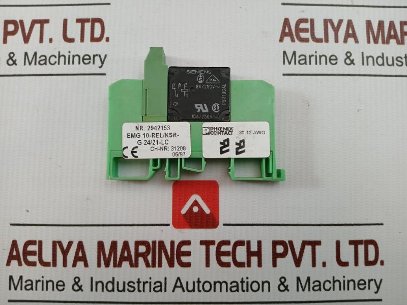 Lot Of 2X Phoenix Contact 30-12 Awg 2942153 Relay Module