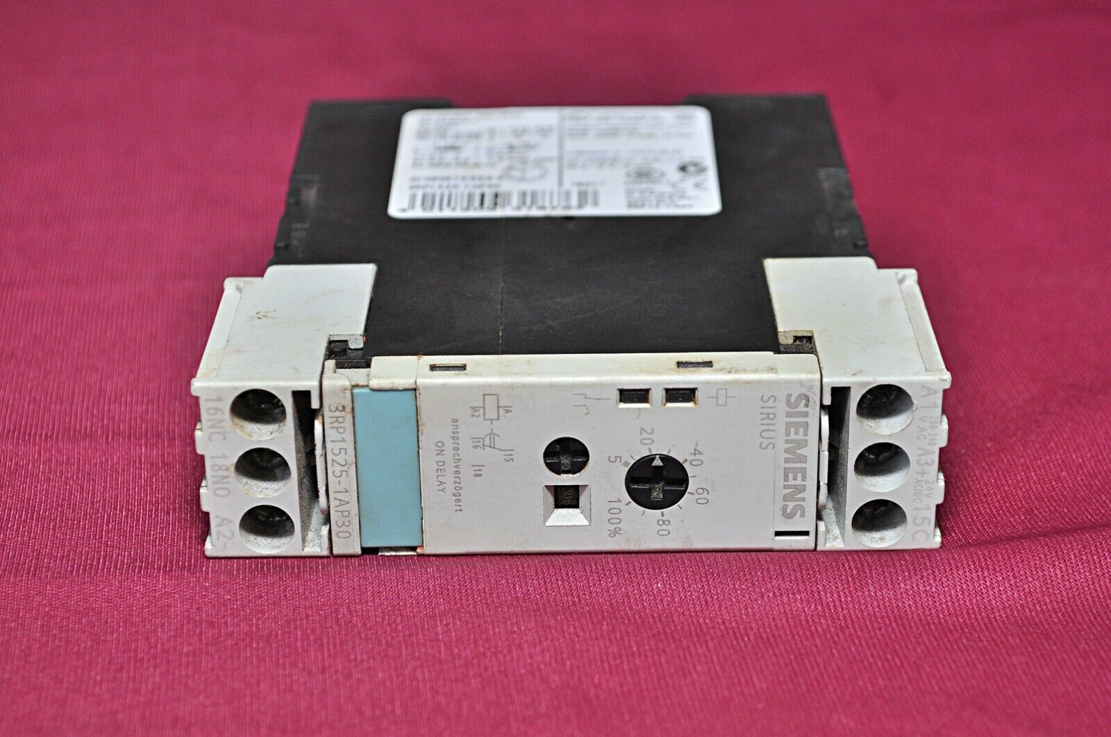Siemens 3rp 1525-1ap30 time relay fuse 4a