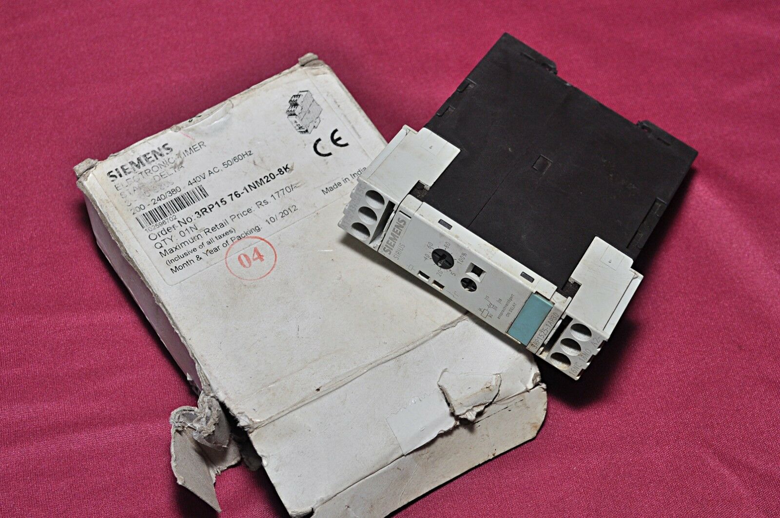 Siemens 3rp 1525-1ap30 time relay fuse 4a