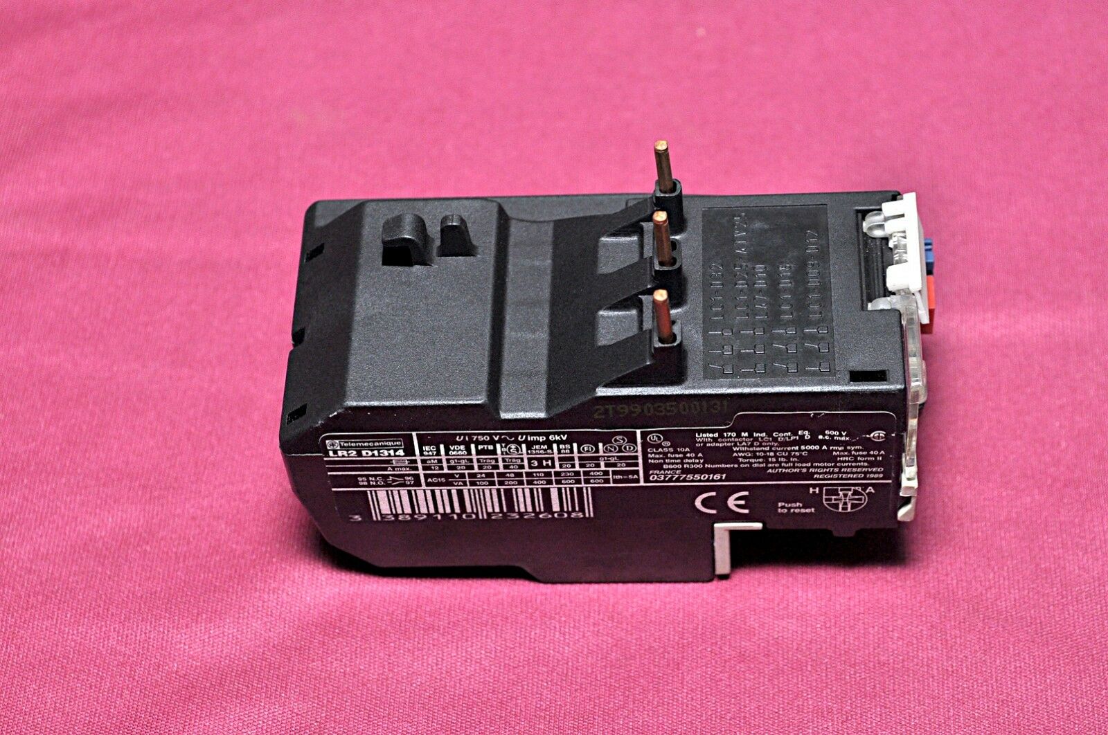 Telemecanique lr2d1314 thermal overload relay 023260