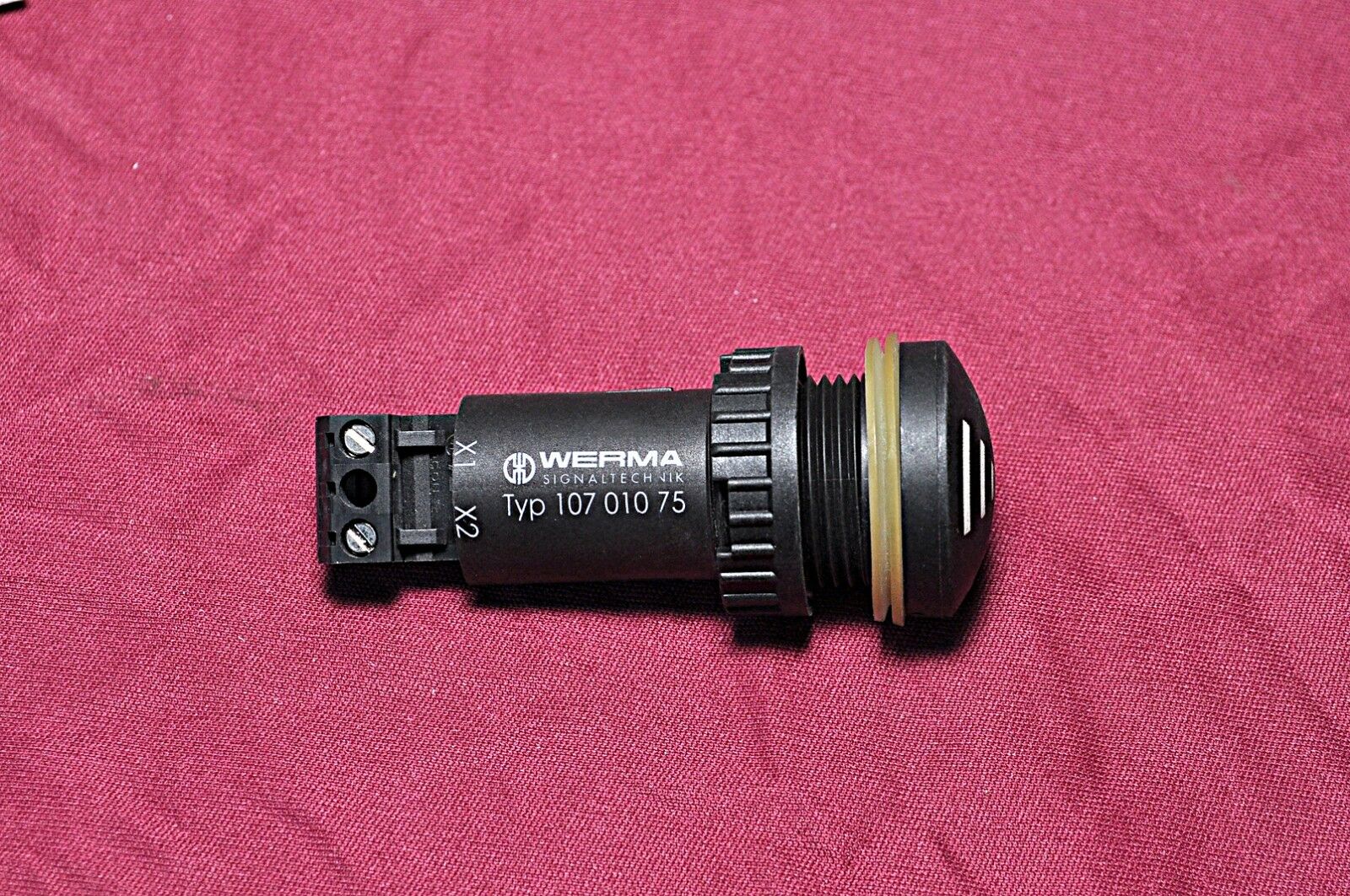 Werma 10701075 Black Panel Mount Buzzer