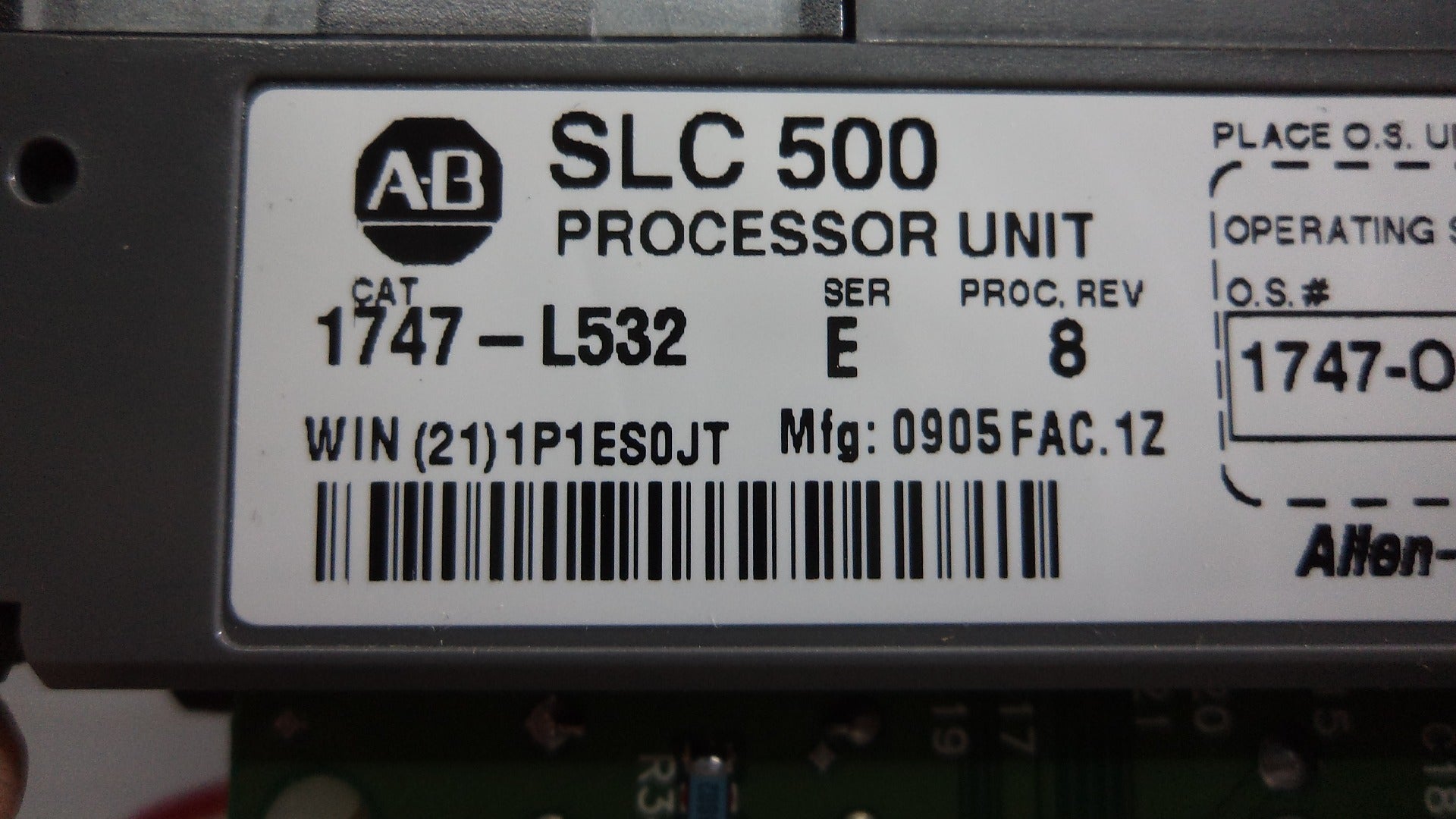 Allen bradley slc 5/03 cpu slc 500 1747-l532 e 8