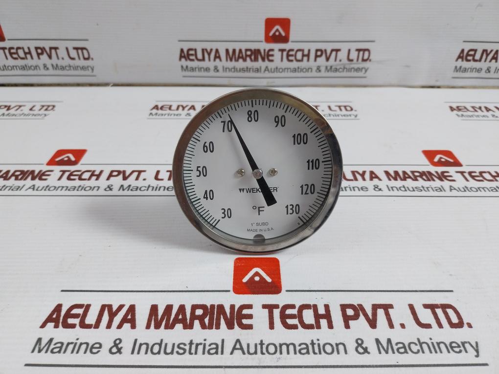 30-130°F Dial Thermometer 1-Degree Subdivision 6-Mm Diameter Brand In Weksler