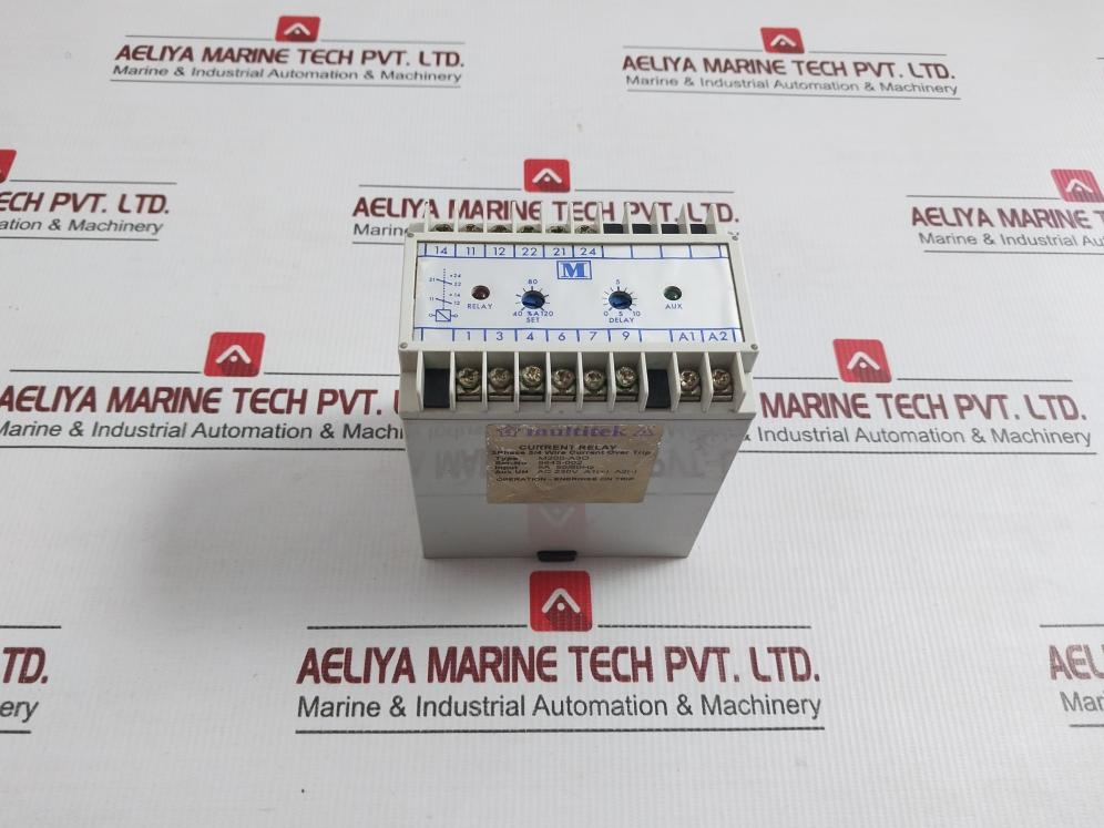 3 Phase Current Over Trip Relay 5a 230v 50/60hz By Multitek M200-A3o