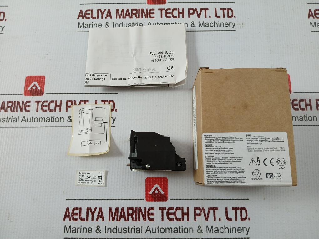 3Vl9400-1Uh00 50/60Hz 220-250 Vac  Undervoltage Release Siemens