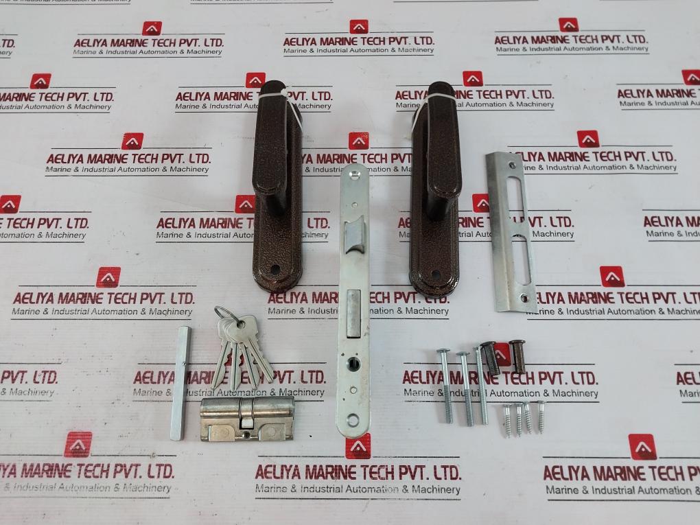 ????? 3B4-3.03 Mortise Cylinder Lock With Latch & Bronze Handle Set